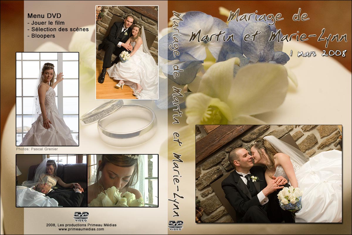 Mariage Marie-Lynn et Martin pochette DVD